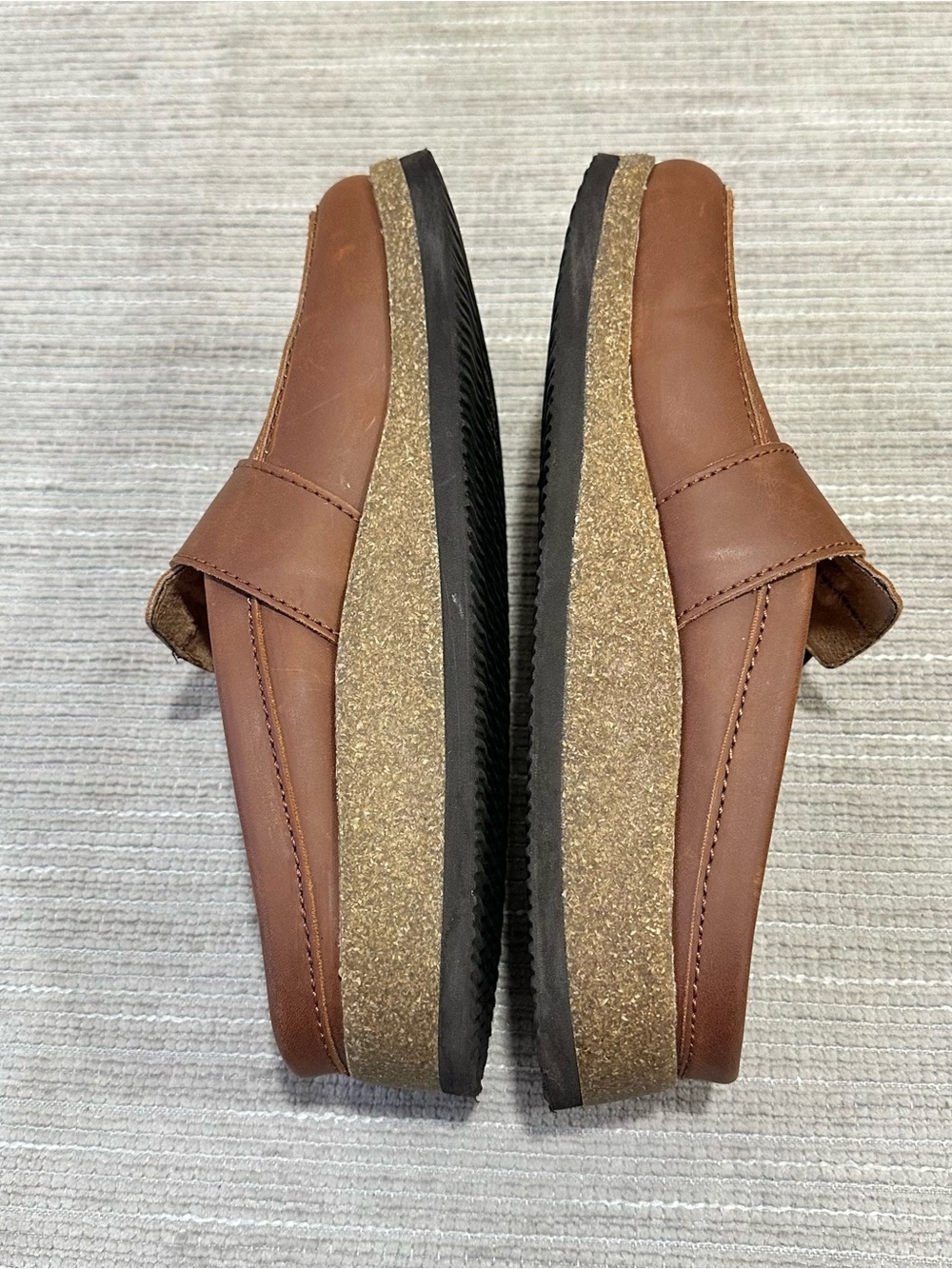 VAYFIO Women's Leather Clogs Mules Size 8 Buckle Cork Footbed Comfort Shoes - Picture 6 of 8
